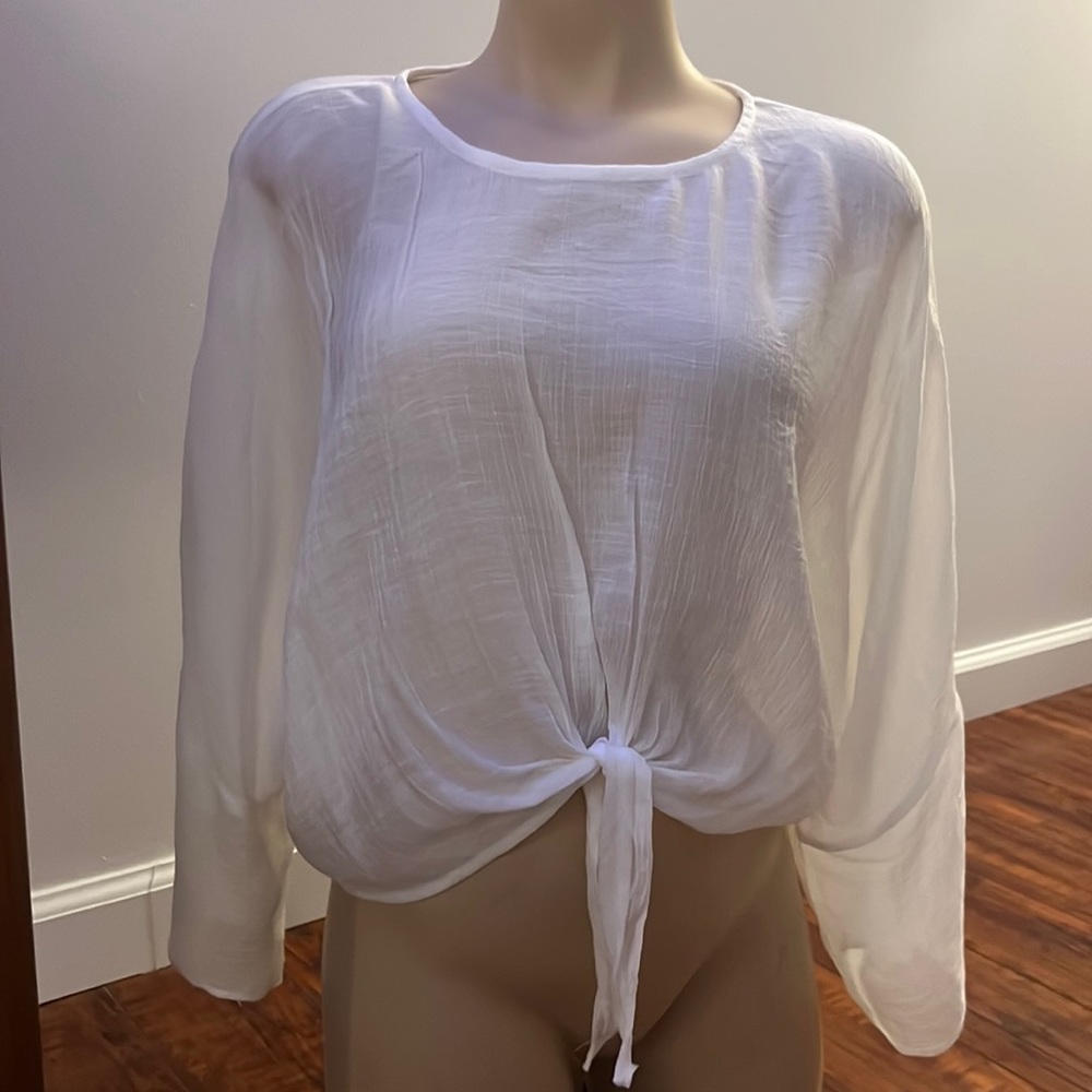 Tie front blouse